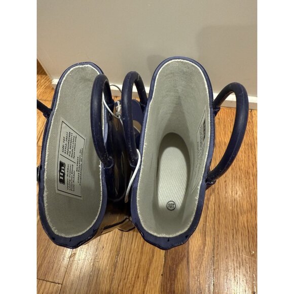 Hudson Baby Navy Blue Rain Boots With Footballs Size 10T NWT - Picture 4 of 7